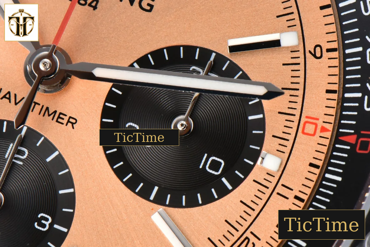 Navitimer B01 43mm BLSF RG Dial Black Subdial Black Leather Strap A7750 — foto 8