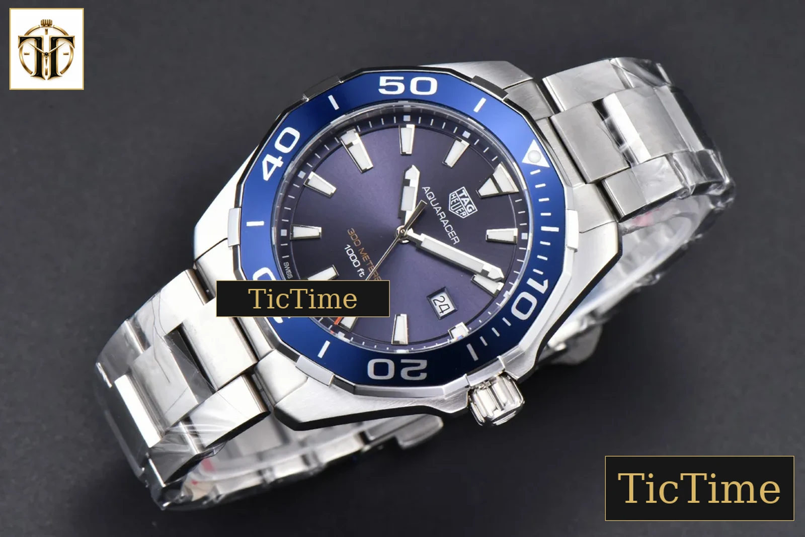 Aquaracer 300M 41mm OF Purple Dial SS Bracelet SW200 — foto 4