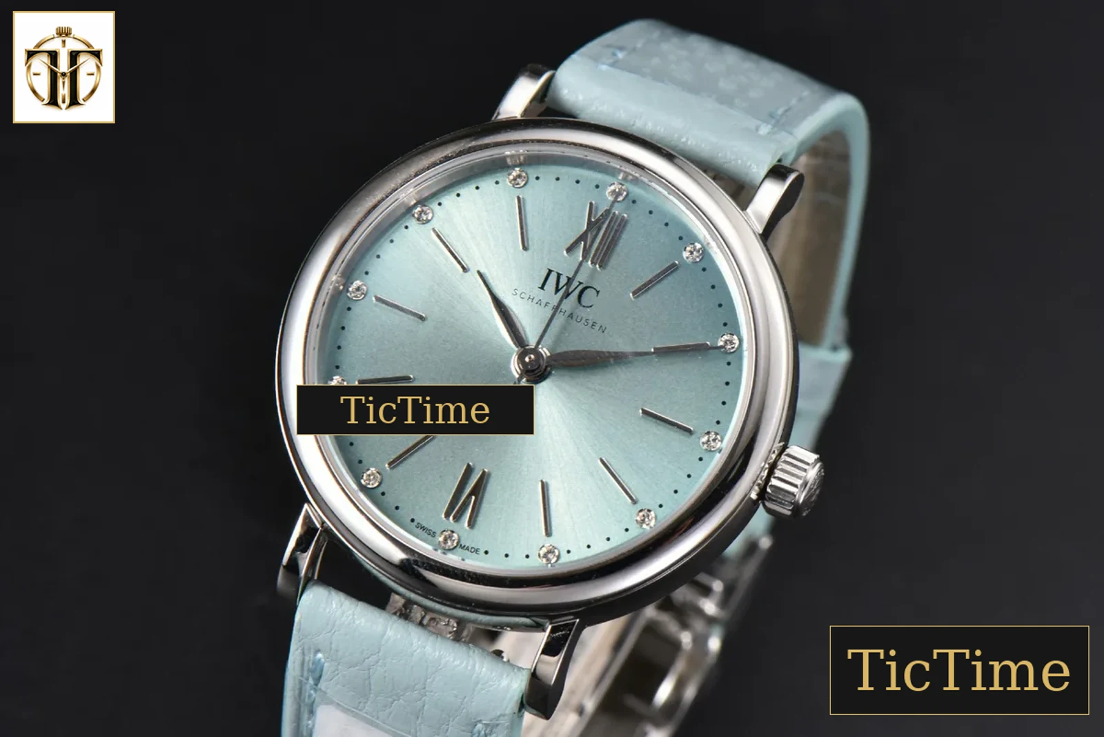 Portofino Automatic IW357416 34mm Ice Blue Dial Blue Leather Strap — foto 4