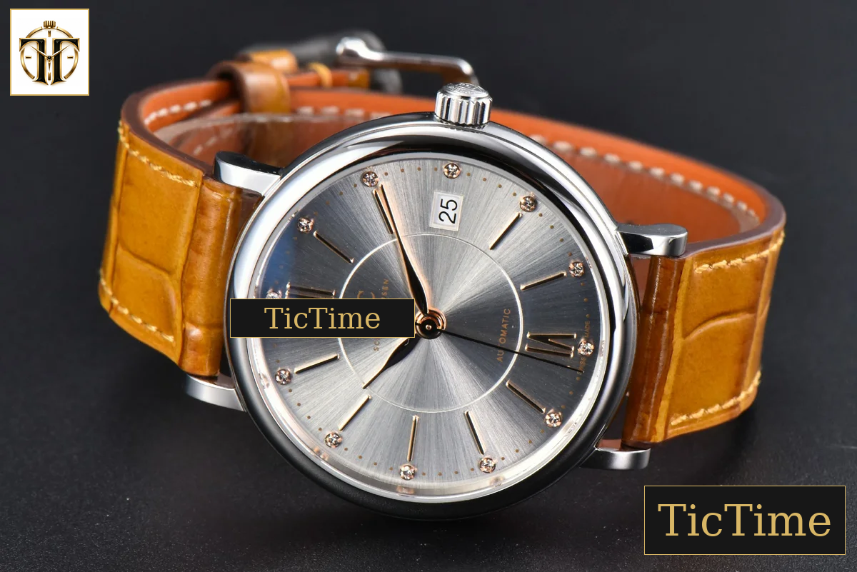 Portofino 37mm V7F Gray Dial YG Marker Brown Leather Strap A2892 — foto 13