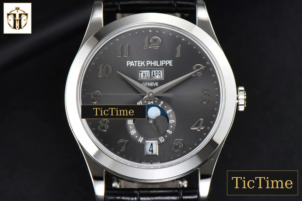 Complications 5396 38.5mm ZF Gray Dial Moonphase Stick Markers Black Leather Strap MY9015 — foto 2