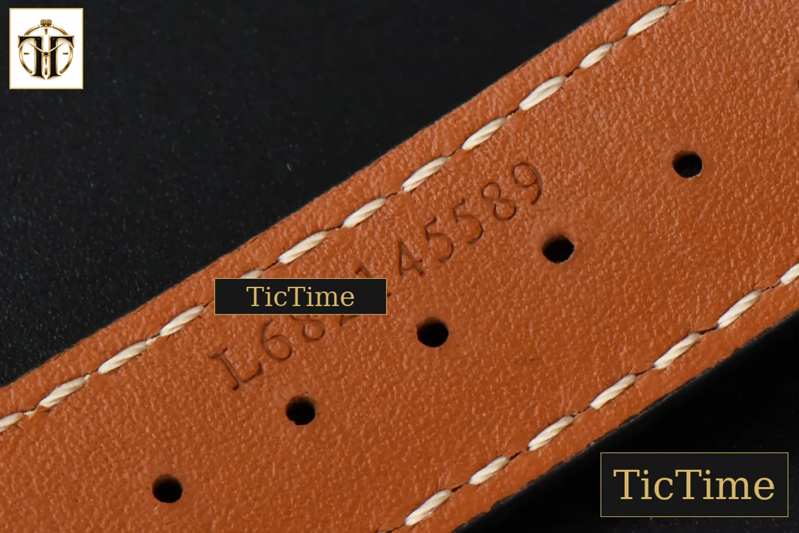 Master Moonphase 40mm GF Black Dial Roma Marker Black Leather Strap A899 — foto 19