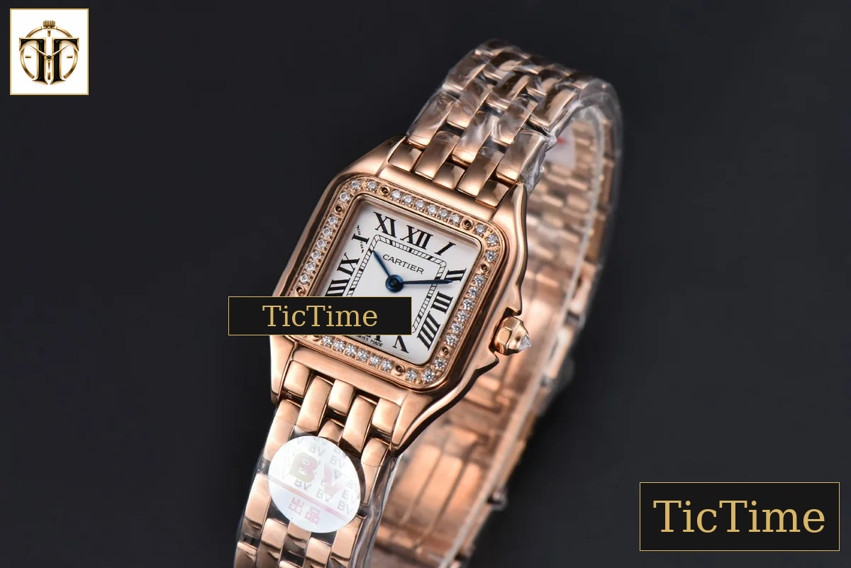 Panthère Secrete Ladies 22mm BVF RG White Dial Diamond Bezel RG Bracelet Ronda Quartz — foto 5