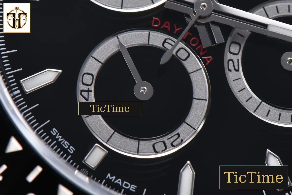 Daytona 904L 126500 40mm Clean Factory Black Dial Black Bezel SS Bracelet DD4131 — foto 9