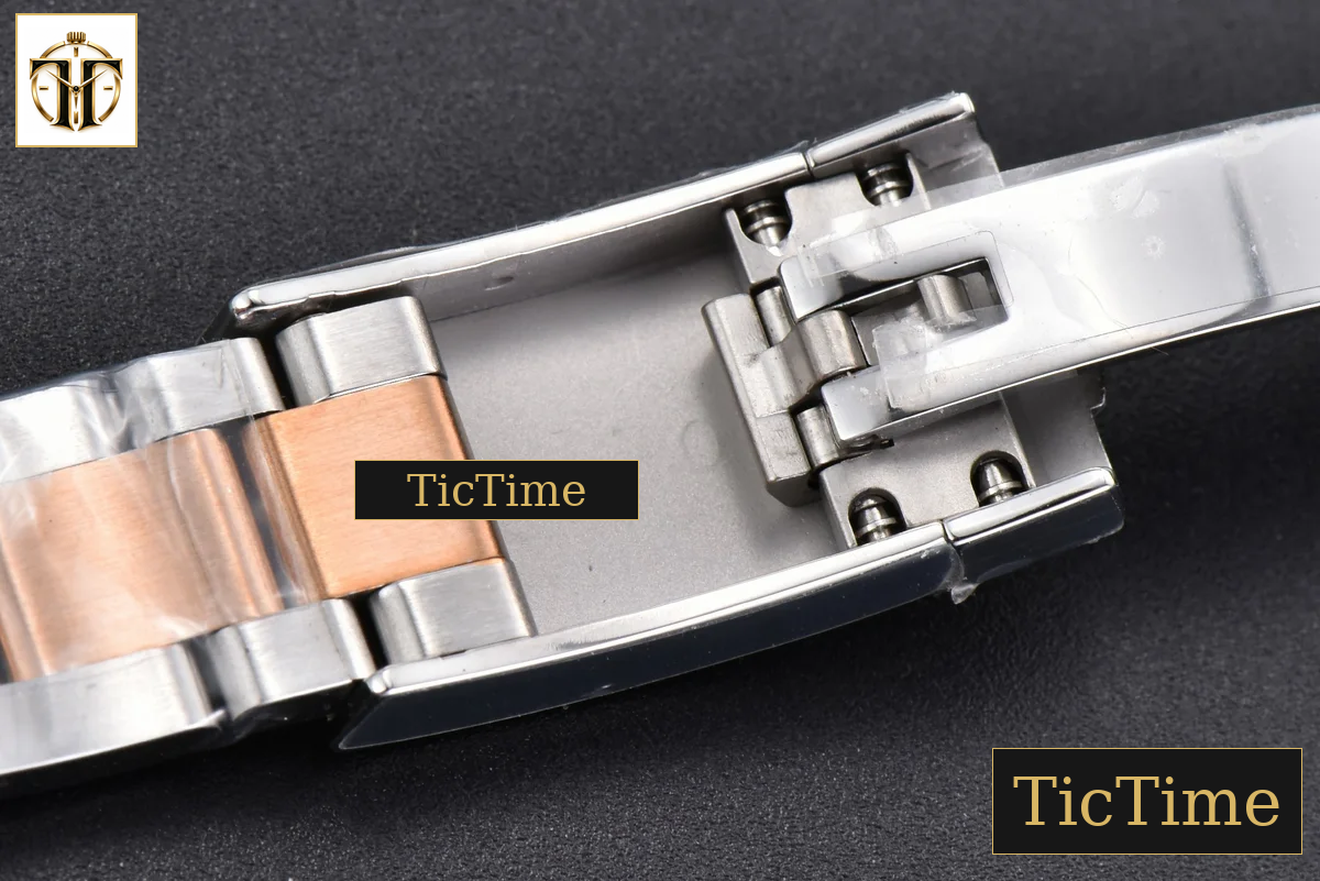 DateJust 904L 31mm GMF RG/SS Fluted Bezel Silver Flowers Dial Oyster Bracelet A2824 — foto 29