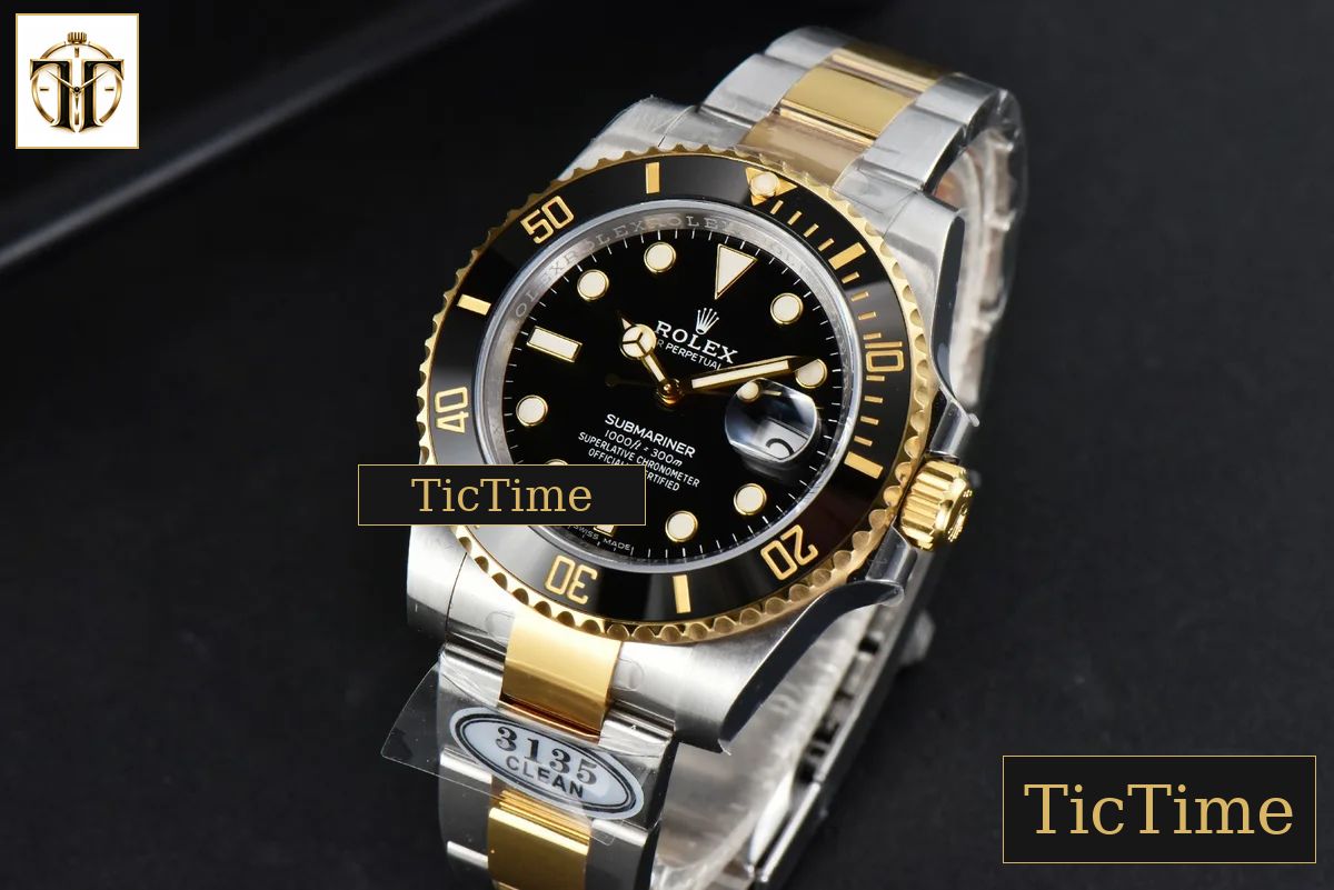Submariner LN 116613 40mm Clean Factory YG/SS Black Ceramic Black Dial YG/SS Bracelet VR3130 — foto 4