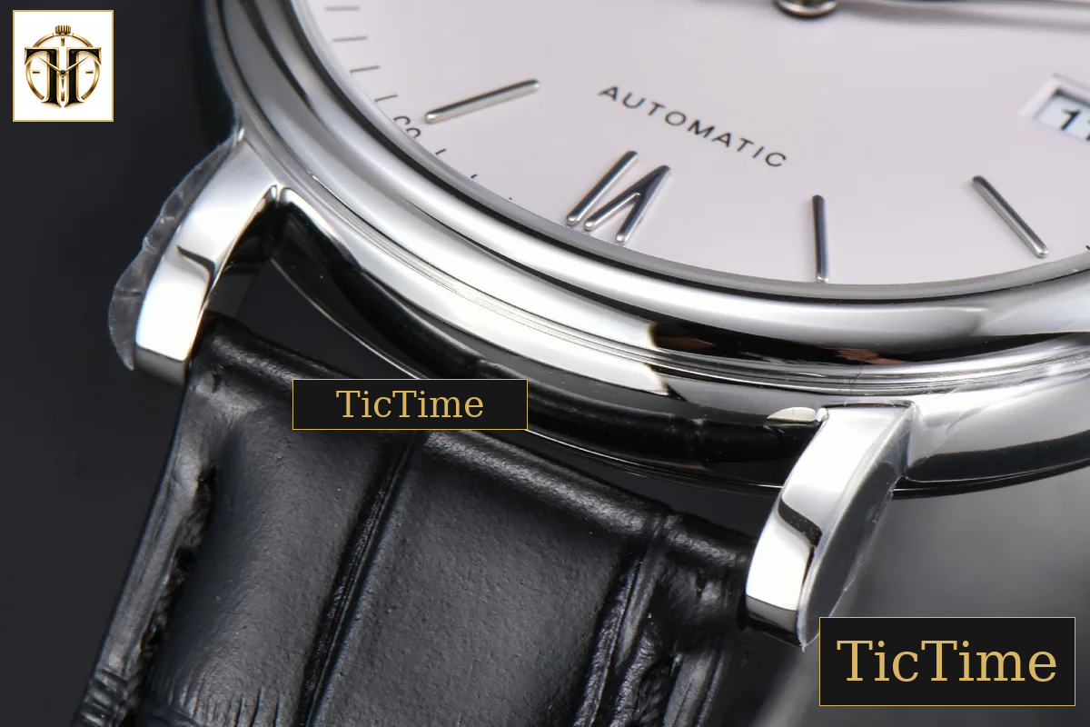 Portofino 40mm V7F White Dial Red Index Black Leather Strap A2892 — foto 10
