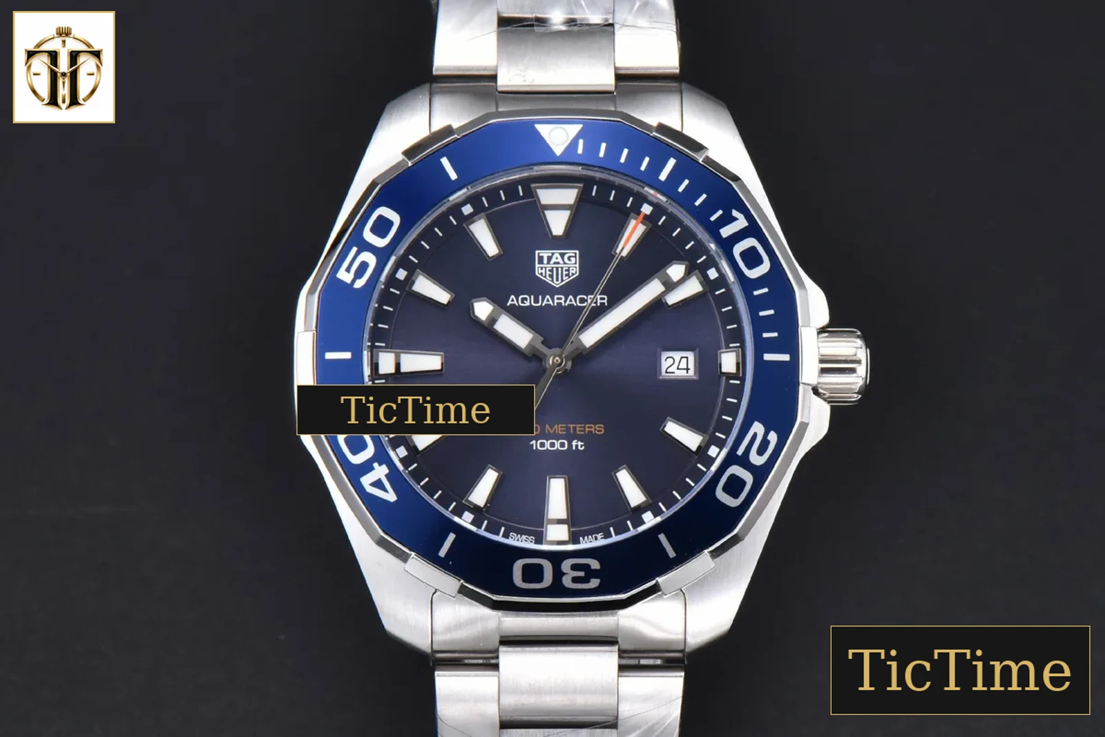 Aquaracer 300M 41mm OF Purple Dial SS Bracelet SW200 — foto 2