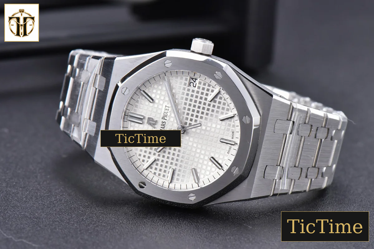 Royal Oak 15500 41mm OMF White Textured Dial SS Bracelet V2 Miyota 9015 — foto 13