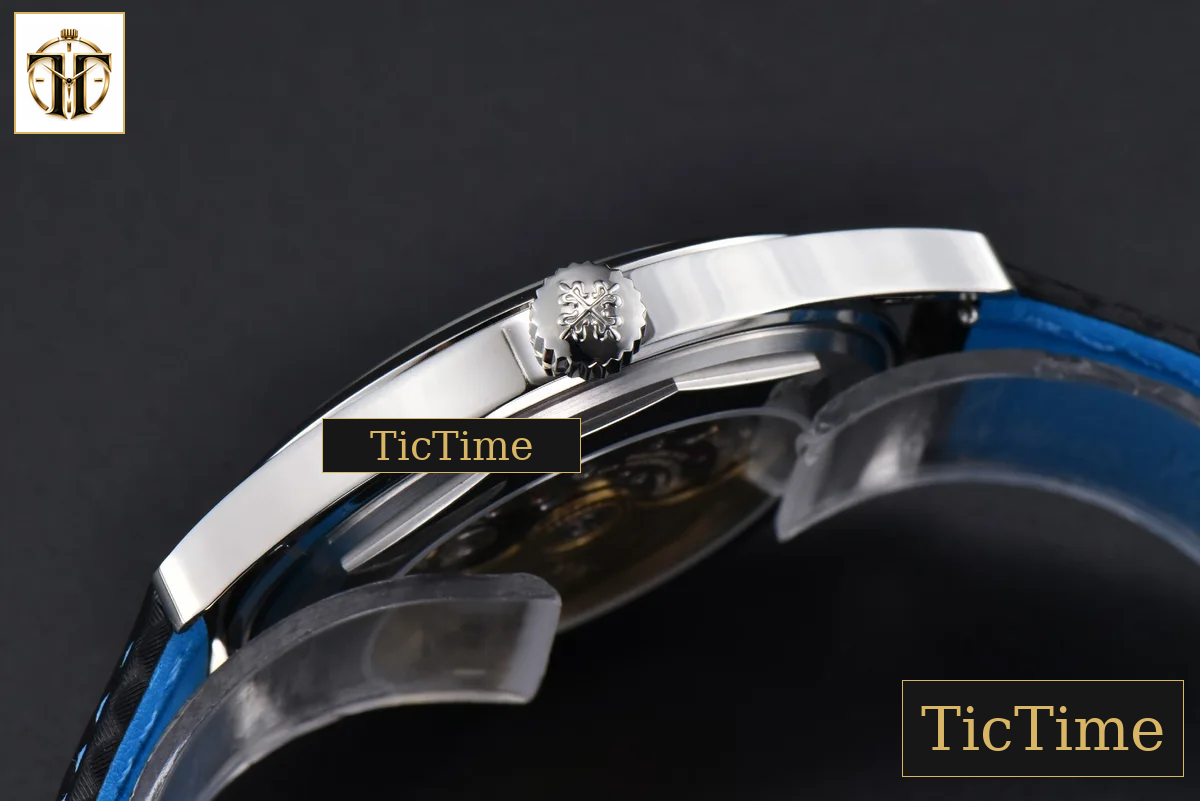 Calatrava 6007G 40mm ZF Black Dial Blue Hand Nylon Strap 9015 — foto 14