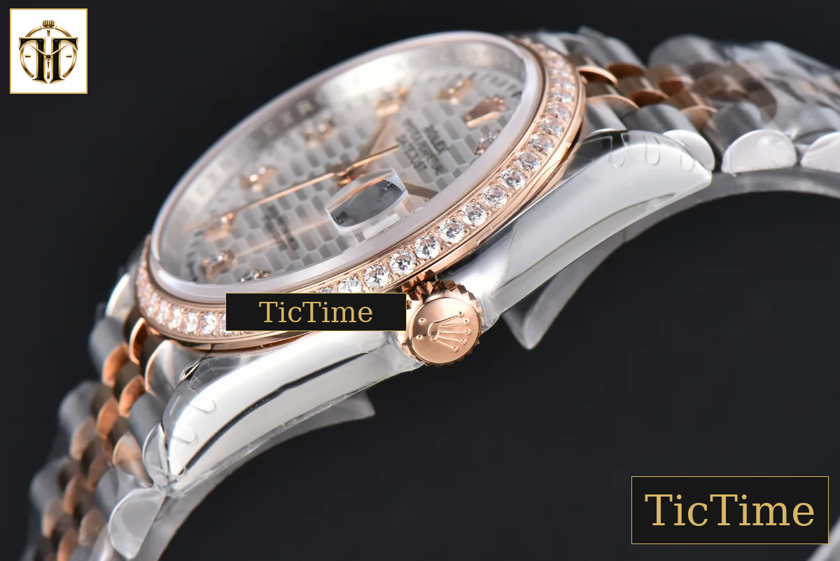 DateJust 126231 36mm VSF RG/SS Diamond Silver Motif Dial Diamond Marker Jubilee Bracelet VS3235 — foto 14