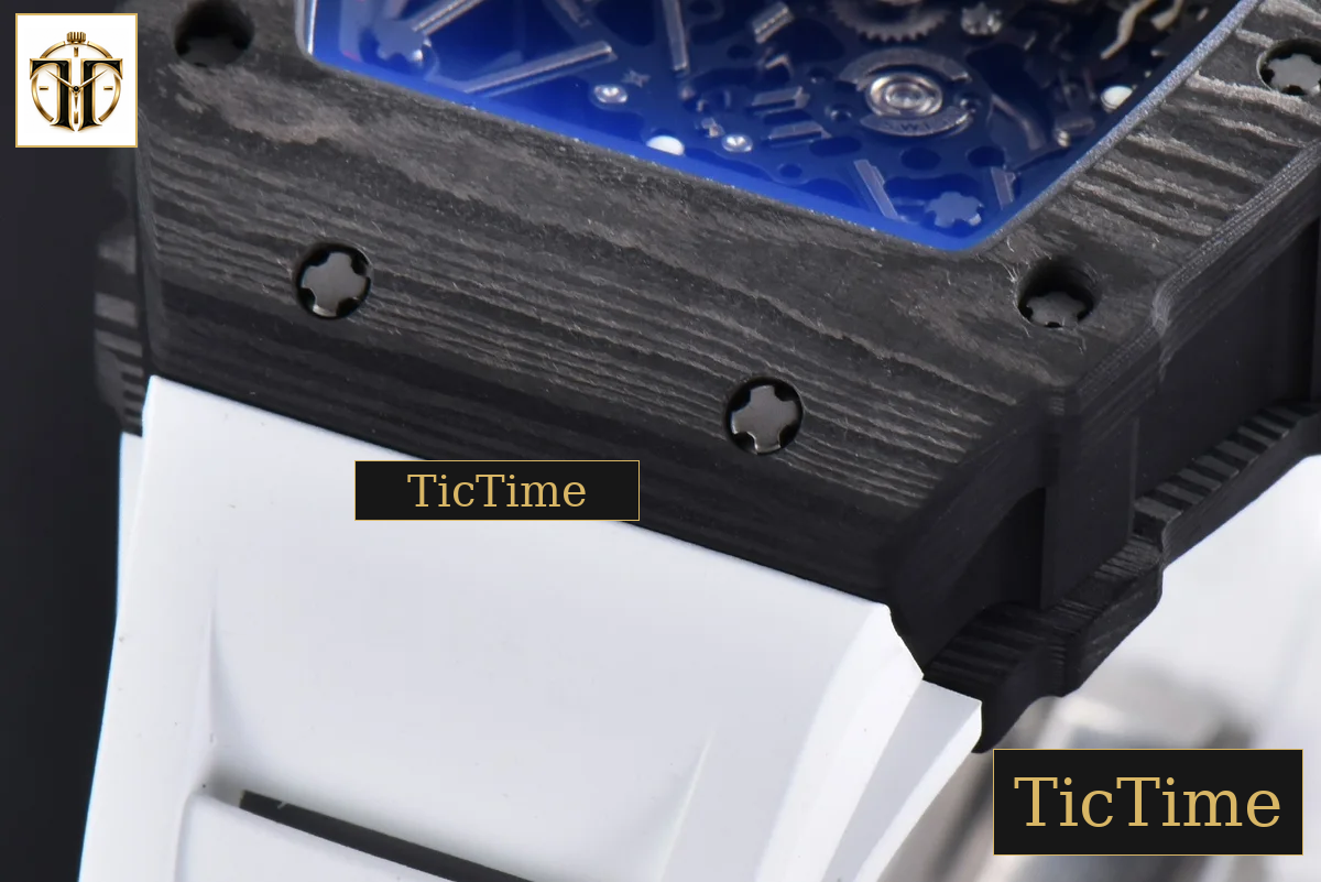 NTPT RM035-02 42mm ZF Skeleton Dial White Rubber Strap NH05A — foto 12
