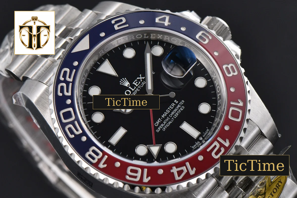GMT Master BLRO Pepsi 126710 Gold Factory Red/Blue Bezel Jubilee Bracelet V4 — foto 13