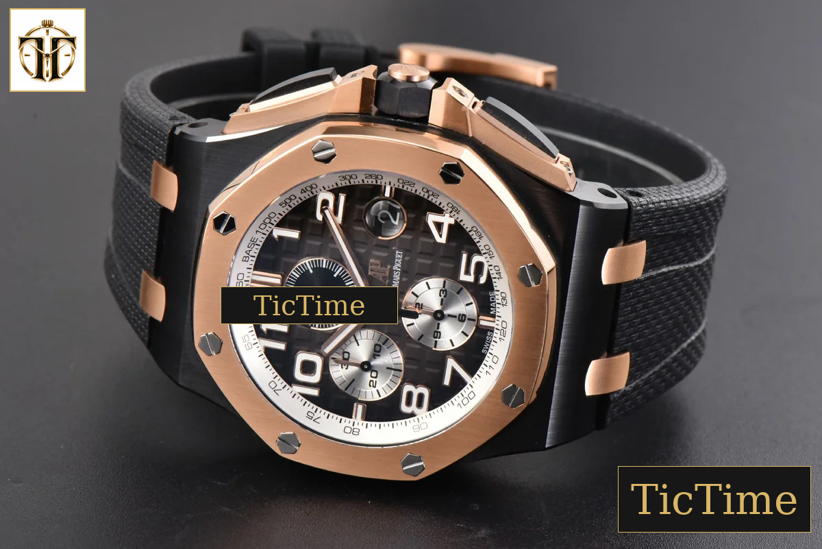 Royal Oak Offshore 26405 44mm RSF RG Gray Dial Silver Subdial Black Rubber Strap A3126 — foto 13