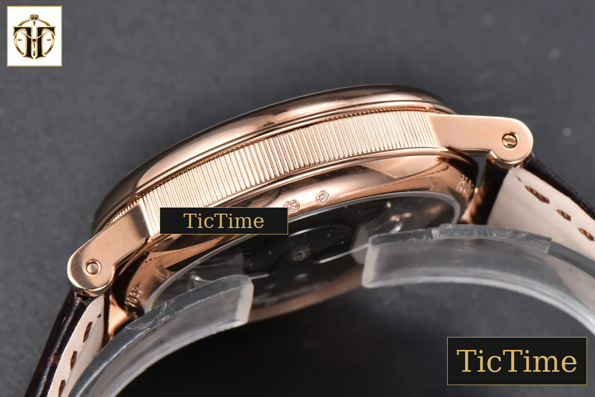 Tradition 7057BR 40mm ZF RG Gray Dial White Subdial Black Leather Strap A505 — foto 13