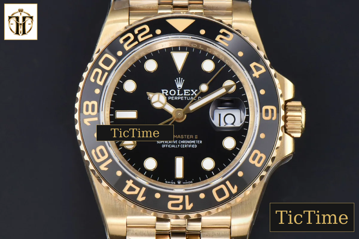 GMT Master II 904L 126718 40mm GMF YG Black Dial YG Jubilee Bracelet SH3285 — foto 2