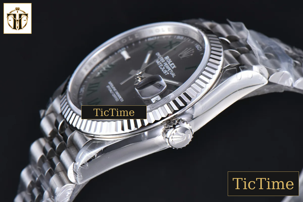 DateJust Wimbledon 126234 36mm VSF Gray Dial Green Marker Jubilee Bracelet VS3235 — foto 11