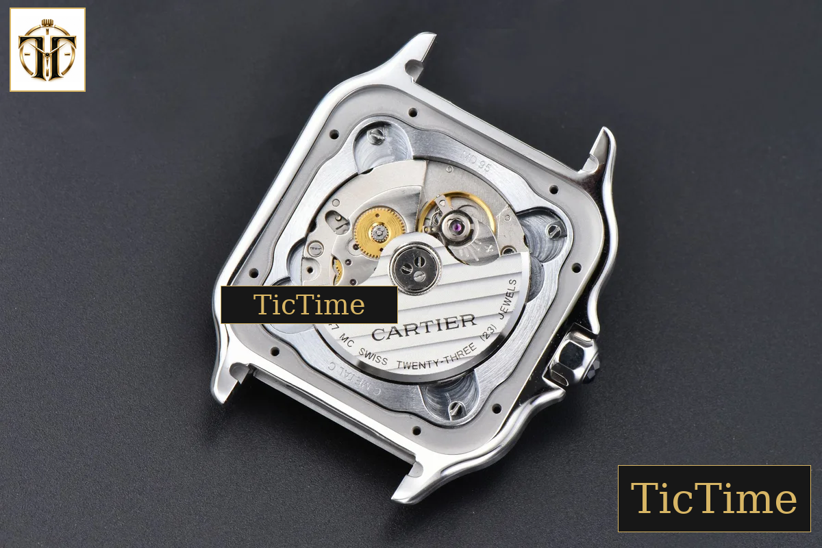 Santos de Cartier Large 40mm AF SS Grey Dial Black Leather Strap Miyota 9015 — foto 15
