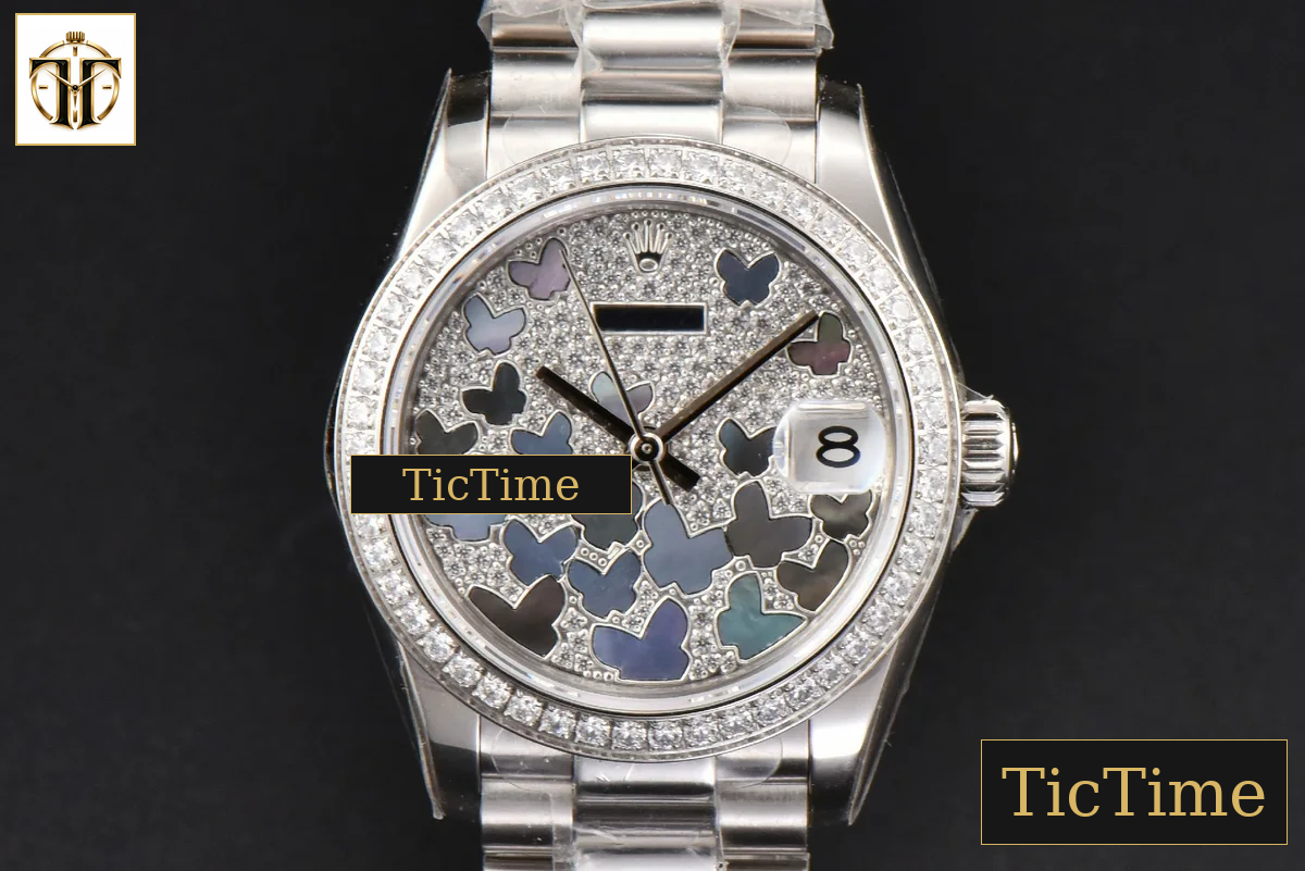 DateJust Ladies 904L 31mm WF Diamond Butterfly Dial President Bracelet A2671 — foto 2