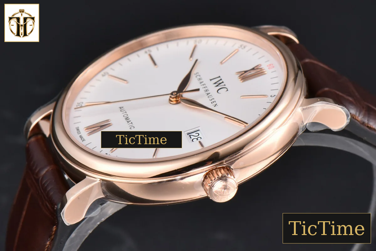 Portofino 40mm V7F RG White Dial RG Marker Brown Leather Strap A2892 — foto 11