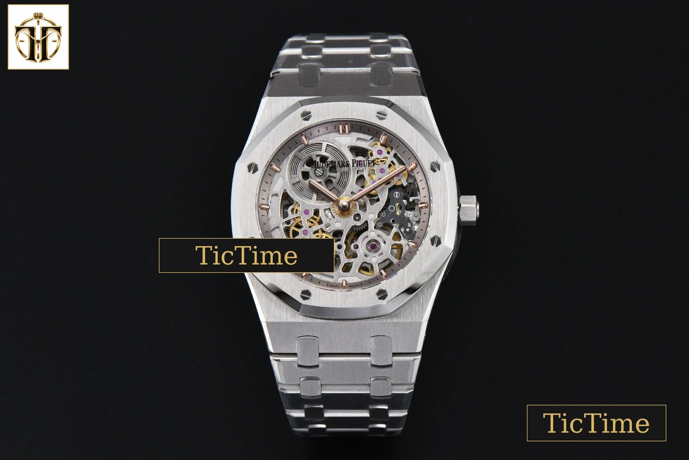 Vista frontal — Royal Oak 16204 39mm ZF SS Skeleton Dial SS Bracelet A7124