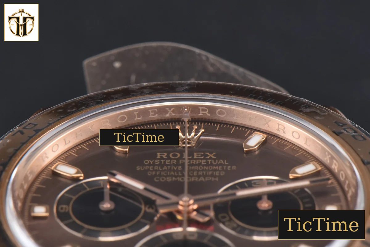 Daytona 116505 40mm Clean Factory RG Brown Dial Black Subdials RG Bracelet A4130 — foto 12