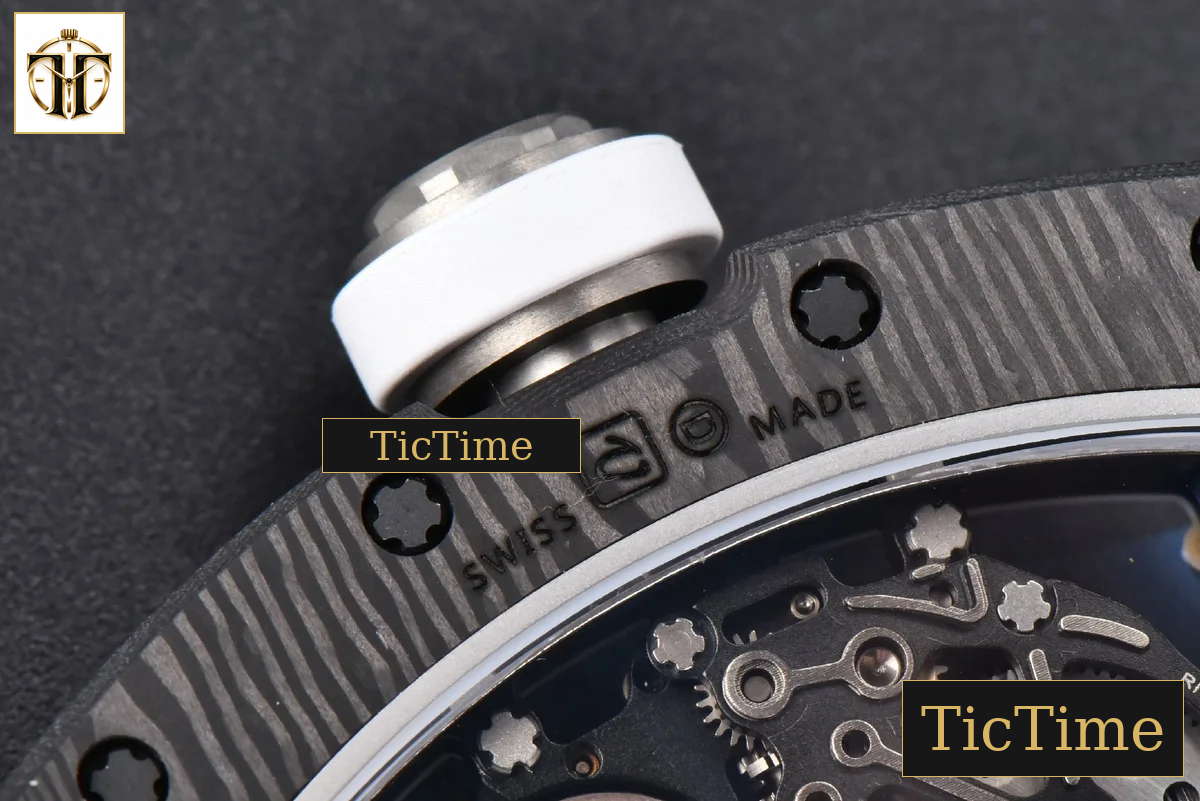 NTPT RM055 42.7mm BBRF White Skeleton Dial White Rubber Strap RMUL2 — foto 23
