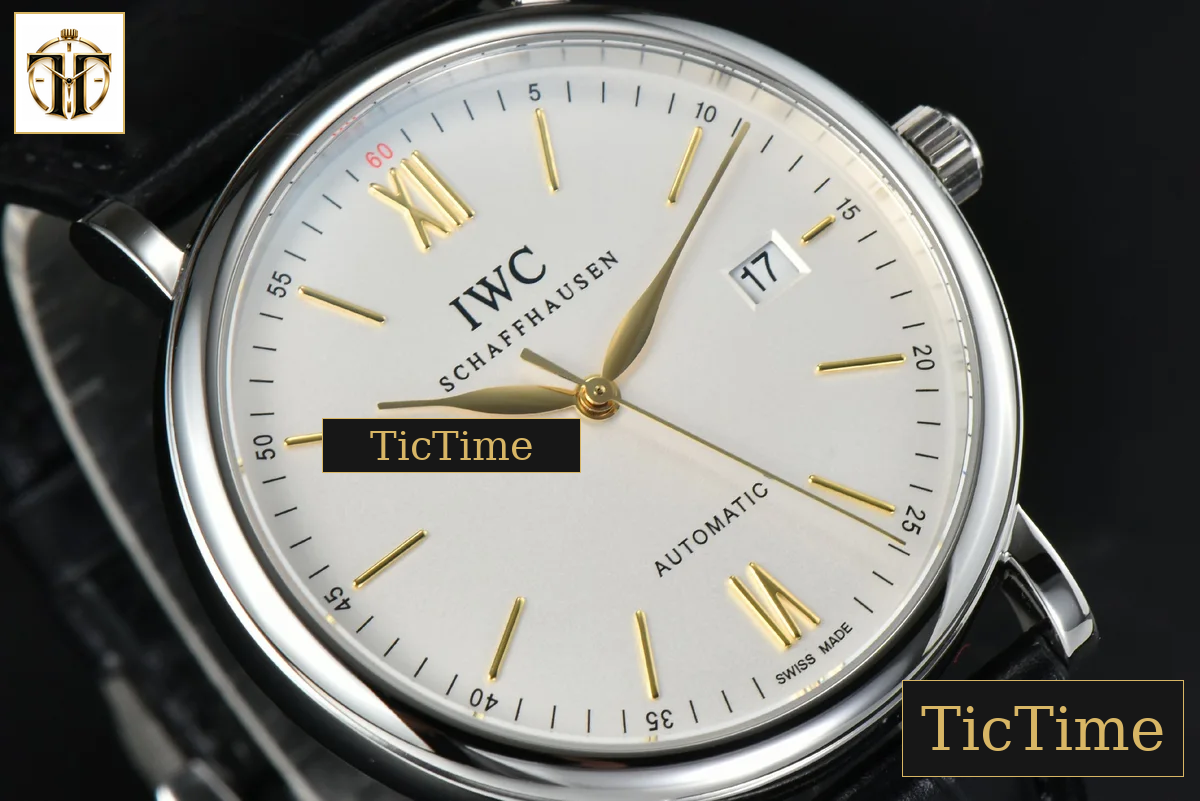 Portofino Automatic 40mm ZF White Dial YG Hands Black Croc Strap A9019 — foto 10