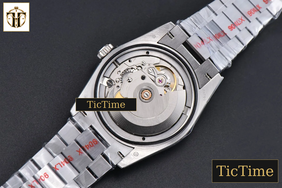 DayDate 36mm GMF SS Diamond Bezel White Dial Roman Marker President Bracelet (Tungsten) A2836 — foto 22