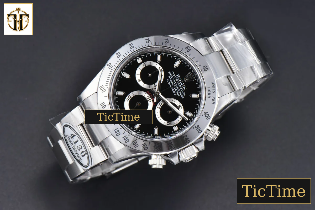 Daytona 904L 116520 40mm Clean Factory Black Dial 4130 — foto 4