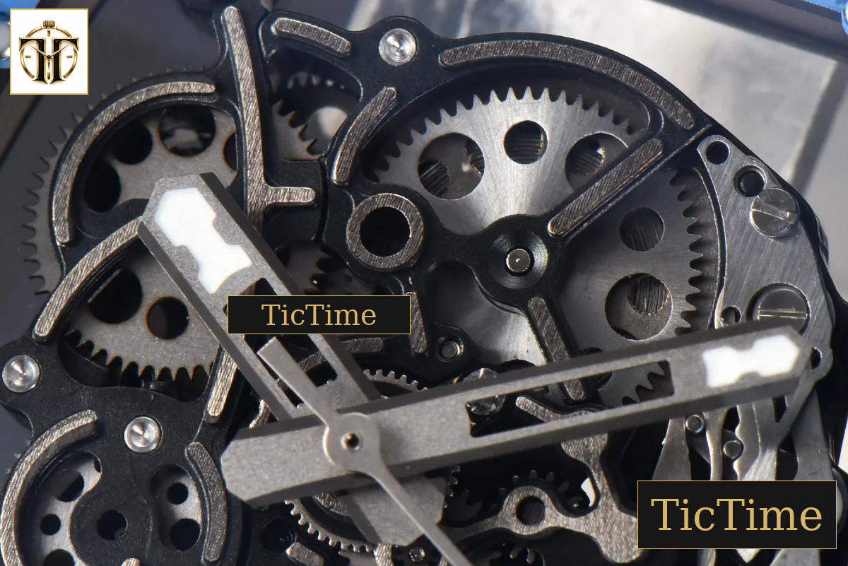 NTPT RM055 42mm RMF Blue Skeleton Dial White Rubber Strap RMUL2 — foto 7