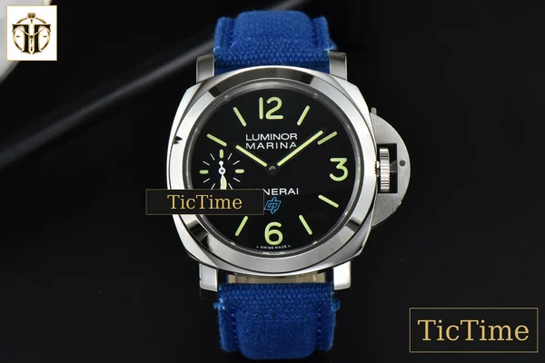 Foto frontal — PAM777 44mm HWF Black Dial Blue Leather Strap A6497