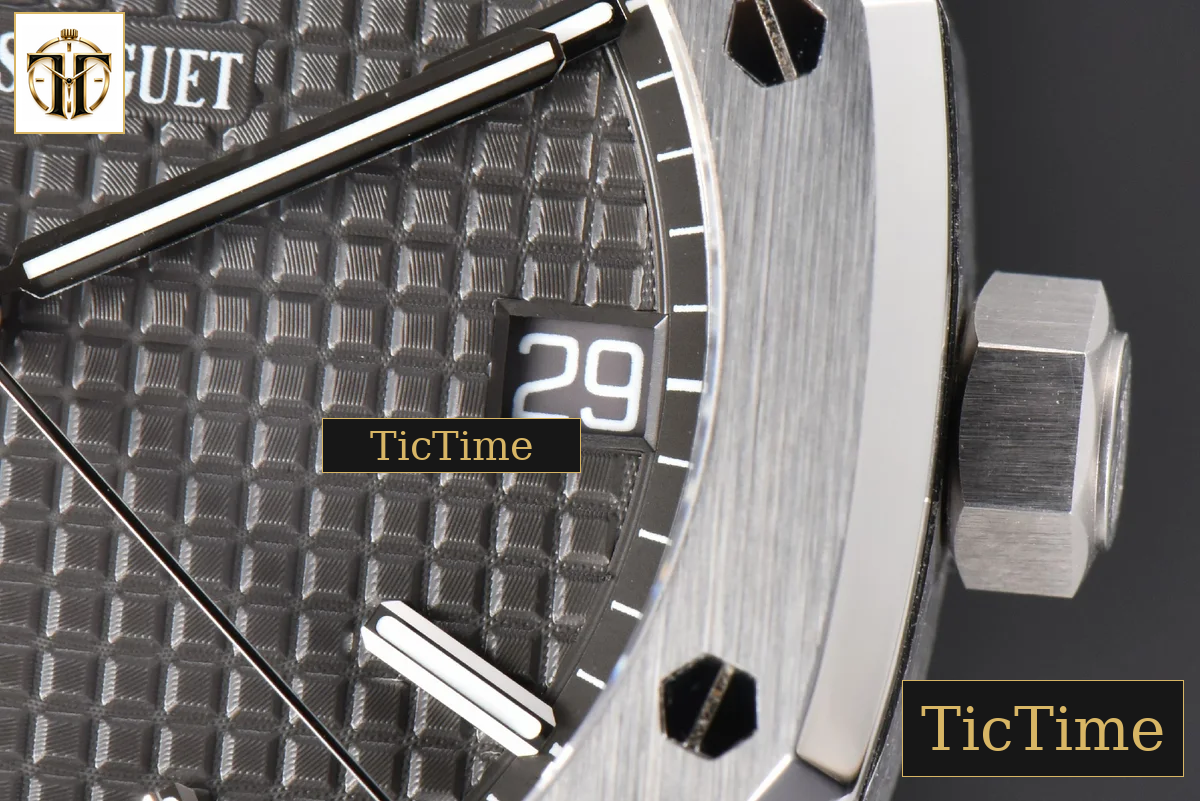 Royal Oak 15500 41mm APSF Gray Textured Dial SS Bracelet V2 A4302 — foto 8