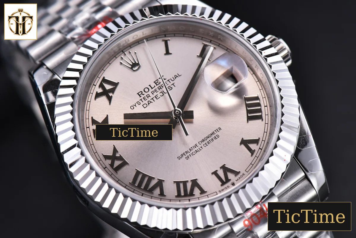 Datejust 41mm GMF SS Silver Dial Roma Marker Fluted Bezel Jubille Bracelet VR3235 — foto 9
