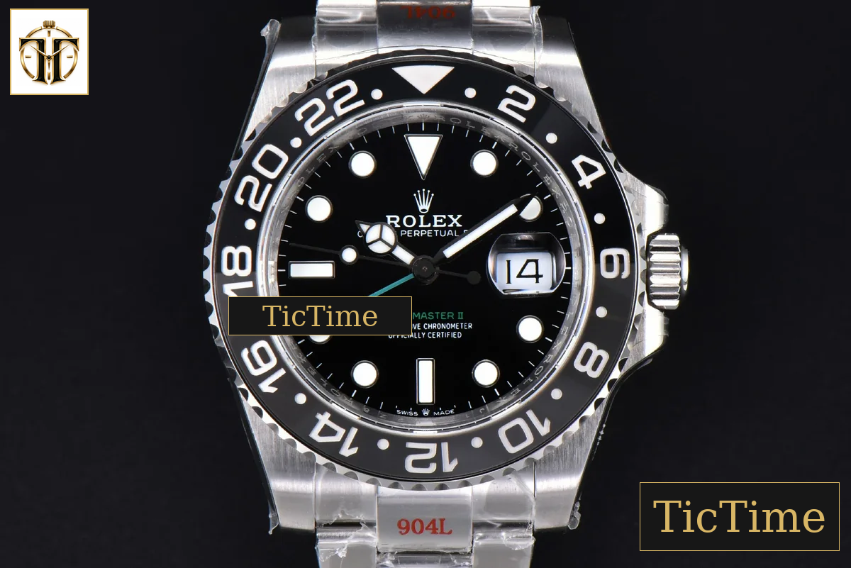 GMT Master II GRNR 904L 126710 40mm GMF Black/Gray Bezel Black Dial Osyter Bracelet VR3285 — foto 2