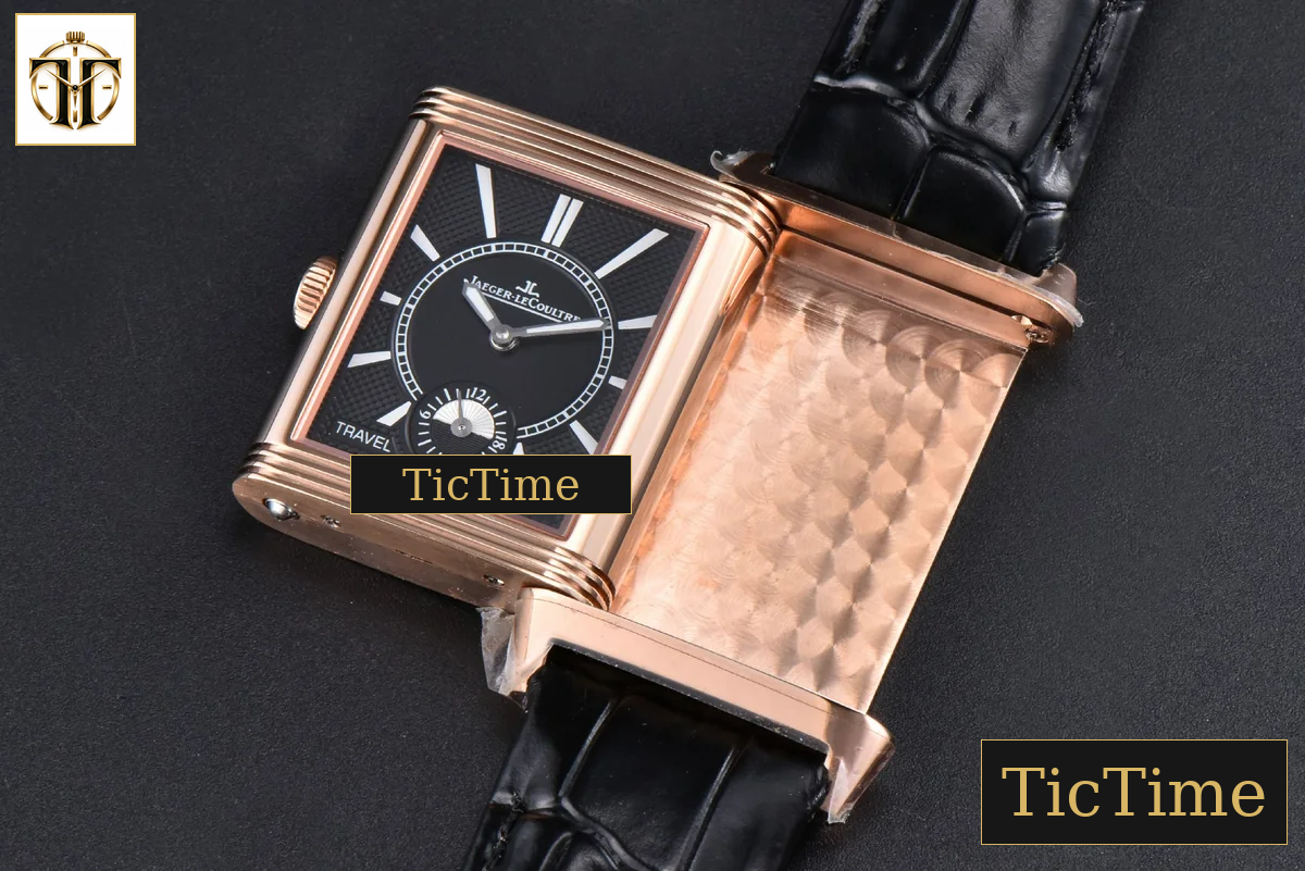 Master Reverso Tribute Small Seconds 30X47mm MGF RG White Dial RG Hands Black Leather Strap A854A — foto 15