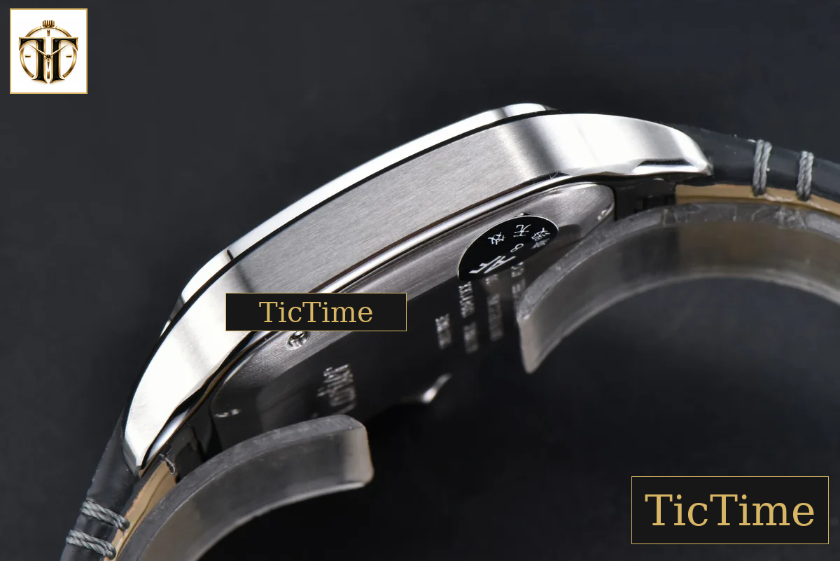 Santos de Cartier Large 40mm AF SS Grey Dial Black Leather Strap Miyota 9015 — foto 12