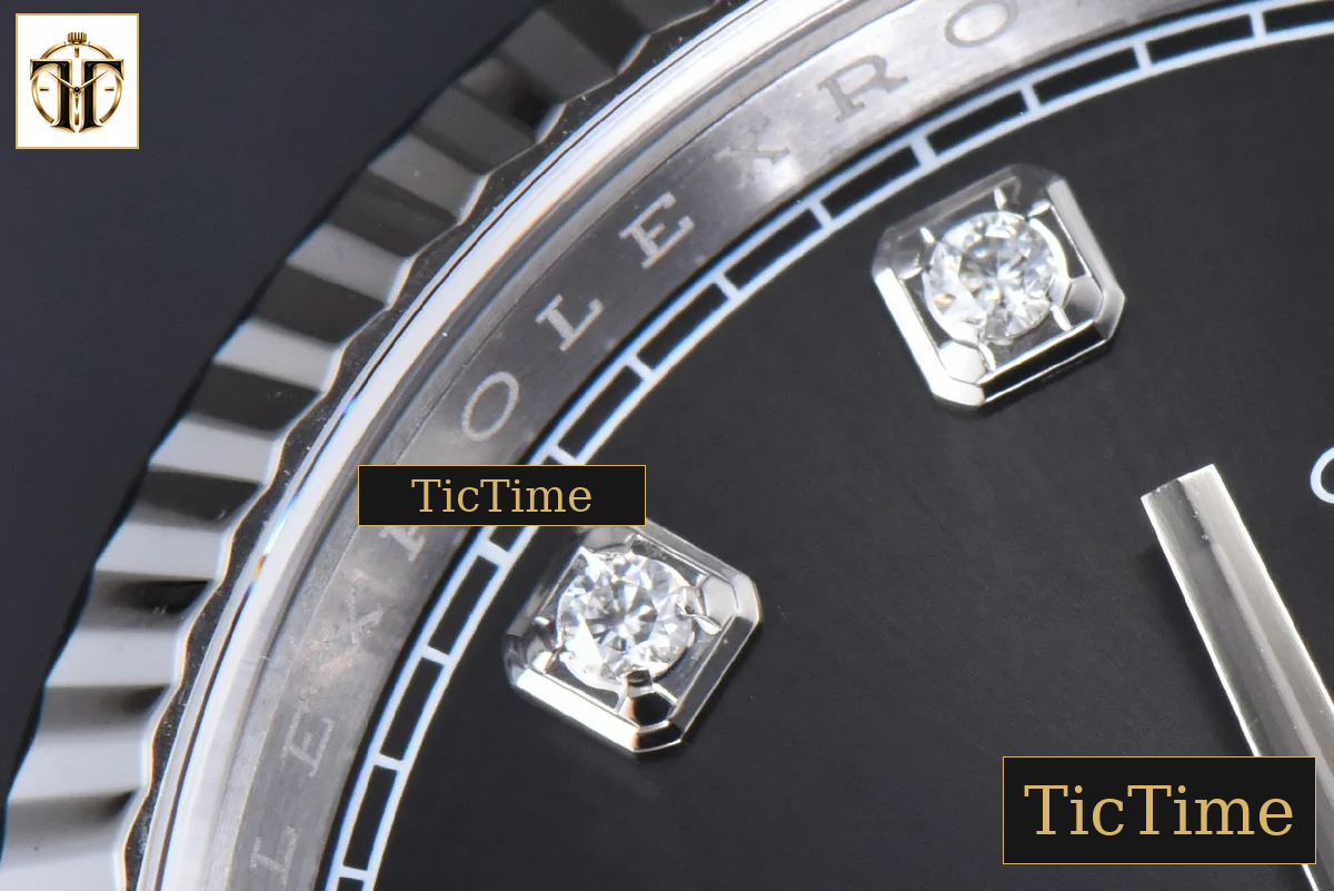 DateJust 126234 36mm Clean Factory Black Dial Diamond Marker Jubilee Bracelet VR3235 — foto 5