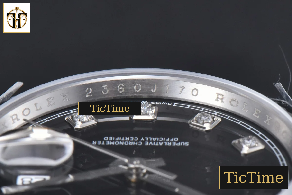 DateJust 904L 126234 36mm VSF Black Dial Diamond Marker Jubilee Bracelet VS3235 — foto 14