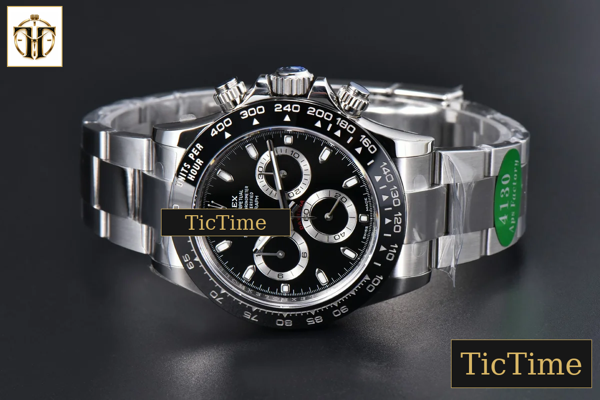 Daytona 116500 40mm APSF SS Black Dial Ceramic Bezel SS Bracelet SH4130 — foto 16