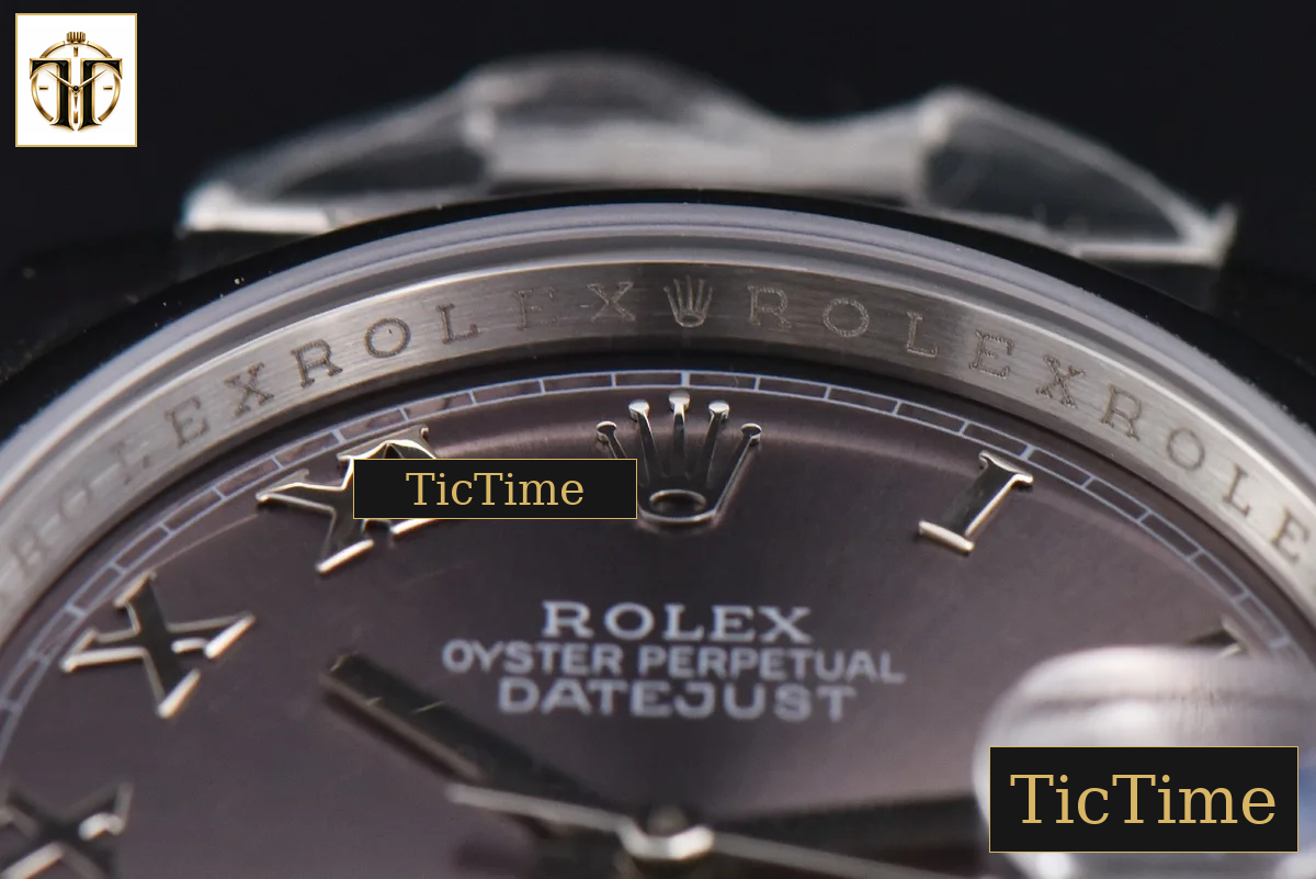 DateJust 36mm GMF SS Smooth Bezel Silver Dial Roma Marker Oyster Bracelet VR3235 — foto 12