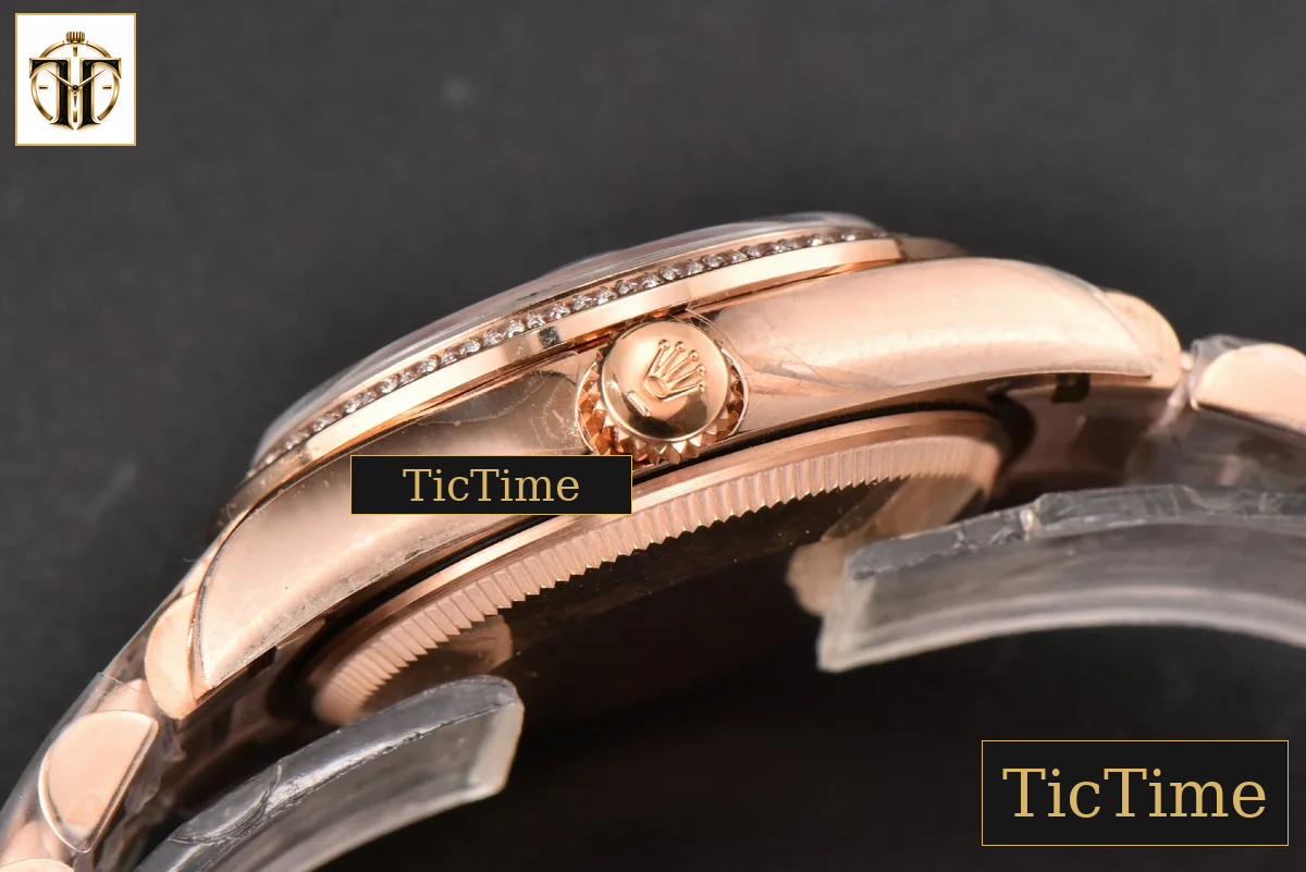 DateJust Ladies 904L 31mm WF RG Diamond Purple Dial Diamond Roma Marker Oyster Bracelet A2671 — foto 17