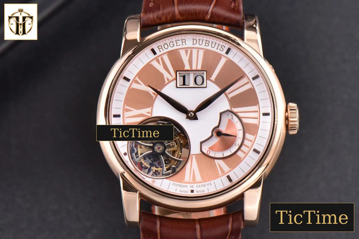 Hommage Flying Tourbillon RDDBHO0568 43mm JBF RG White/RG Dial Brown Croc Leather Strap — foto 2