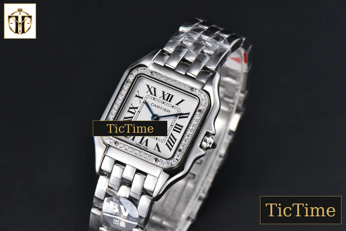 Panthère Secrete Ladies 27mm BVF SS Diamond Bezel White Dial SS Bracelet Ronda Quartz — foto 5