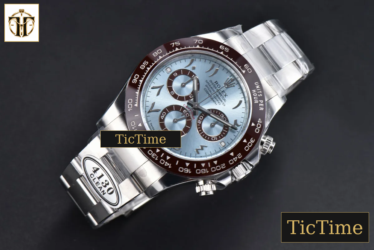 Daytona 116506 40mm Clean Factory Ice Blue Dial Arabic Markers SS Bracelet SA4130 — foto 4