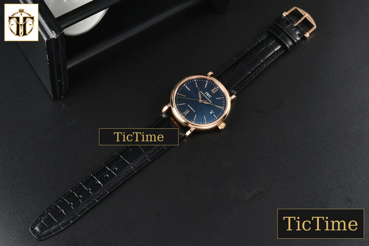 Portofino Automatic 40mm ZF RG Blue Dial RG Marker Black Croc Strap A9019 — foto 25