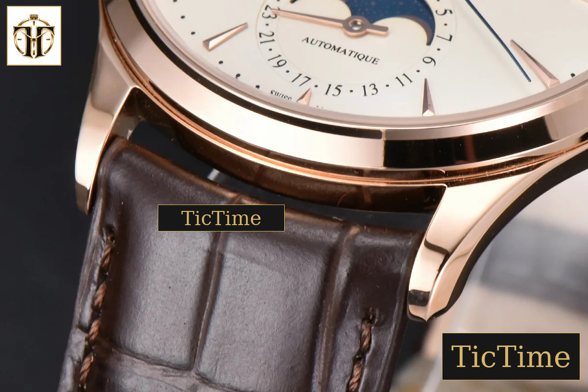Master Ultra Thin Moonphase 1362520 39mm APSF RG White Dial Brown Leather Strap SA925 — foto 8