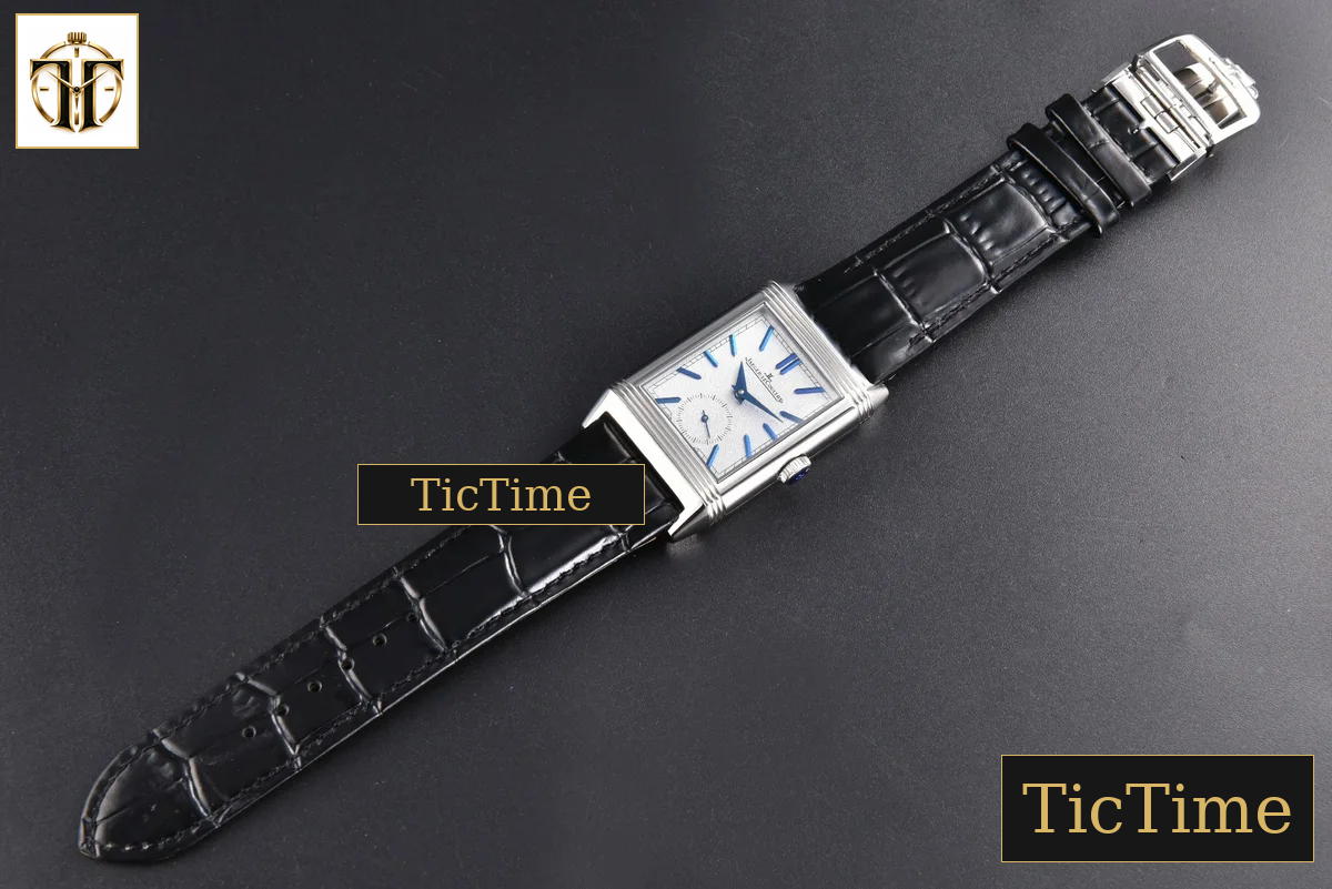 Master Reverso Tribute Small Seconds 30x47mm MGF Silver Dial Blue Hands Leather Strap A854A — foto 33
