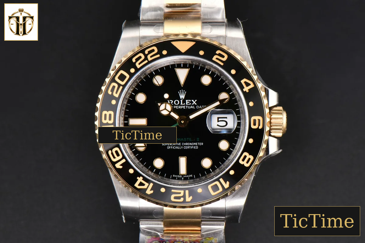 GMT Master II 116713 40mm Clean Factory YG/SS 904L Black Dial Oyster Bracelet VR3186 — foto 2