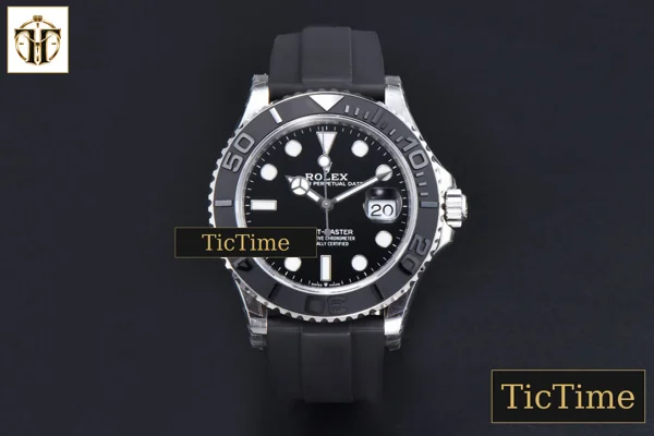Foto frontal — Yacht-Master 904L 226659 42mm VSF Ceramic Black Dial Oysterflex Strap (Tungsten V3) VS3235